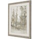 Thicket of Trees Beige and Blue and Metallic and White Framed Art
