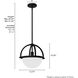 Wedgefield 1 Light 12.75 inch Matte Black Pendant Ceiling Light