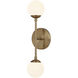 Fusion Collection - Noho Family 2 Light 4.5 inch Brushed Brass ADA Wall Sconce Wall Light in 4" D x 4.5" W x 16.5" H, EVOLV