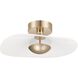 Novella LED 18 inch Polished Gold Convertible Pendant Ceiling Light