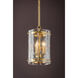 Rio 3 Light 10.25 inch Vintage Polished Brass Indoor Lantern Ceiling Light