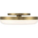 Harwel LED 18 inch Antique Brass Flush Mount Ceiling Light