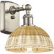 Ballston Bristol Natural II Armed Sconce Wall Light in Brushed Satin Nickel