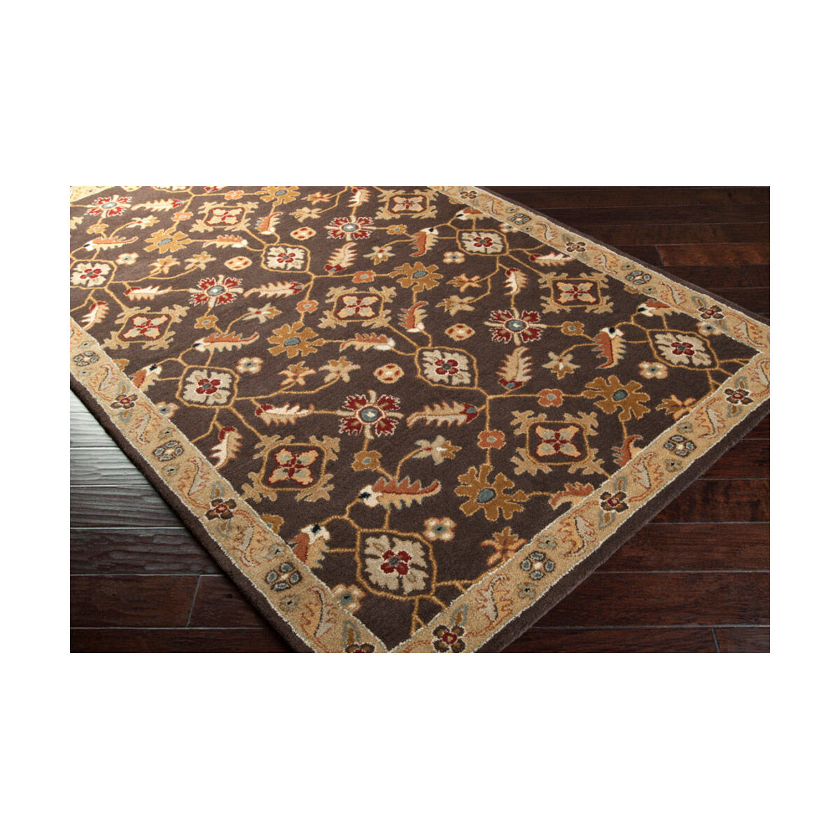 Edda 168 X 120 inch Dark Brown/Camel/Wheat/Khaki/Medium Gray/Rust Rugs, Wool