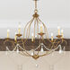Chesterfield 8 Light 32 inch Hand Applied Antique Gold Leaf Chandelier Ceiling Light
