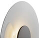 Cruz LED 15 inch Metal - Black and White ADA Wall Sconce Wall Light in Spun Aluminum Shade