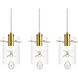Hana 3 Light 24 inch Gold Linear Pendant Ceiling Light