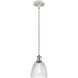 Ballston Castile 1 Light 6 inch White and Polished Chrome Pendant Ceiling Light in Clear Glass, Ballston