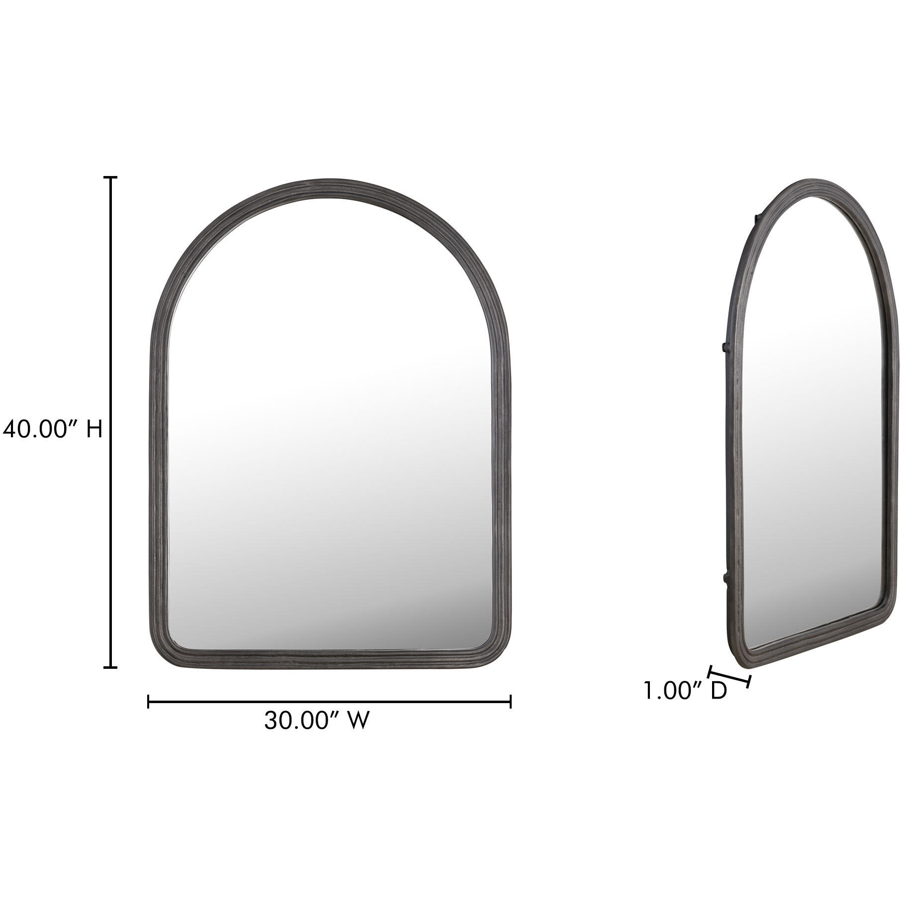 Granger 40 X 30 inch Black Mirror