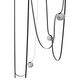 Fremont LED 8 inch Black Belt Chandelier Ceiling Light