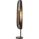 Shield 59.6 inch 18.00 watt Black and Clear Steel Floor Lamp Portable Light