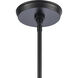 Square to Round 1 Light 6 inch Matte Black Mini Pendant Ceiling Light