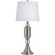 Cameron 31.25 inch 100 watt Brushed Steel Table Lamp Portable Light