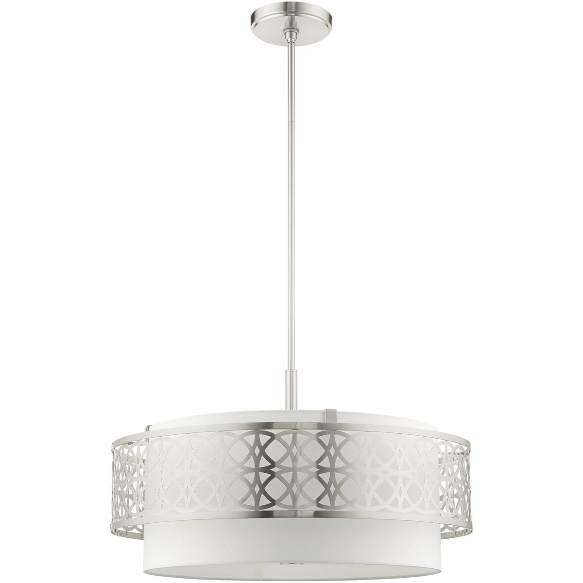 Calinda 5 Light 25 inch Brushed Nickel Pendant Chandelier Ceiling Light