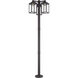 Nyack 3 Light 96.25 inch Bronze with Antique Brass Accents Outdoor 3 Head Post Light