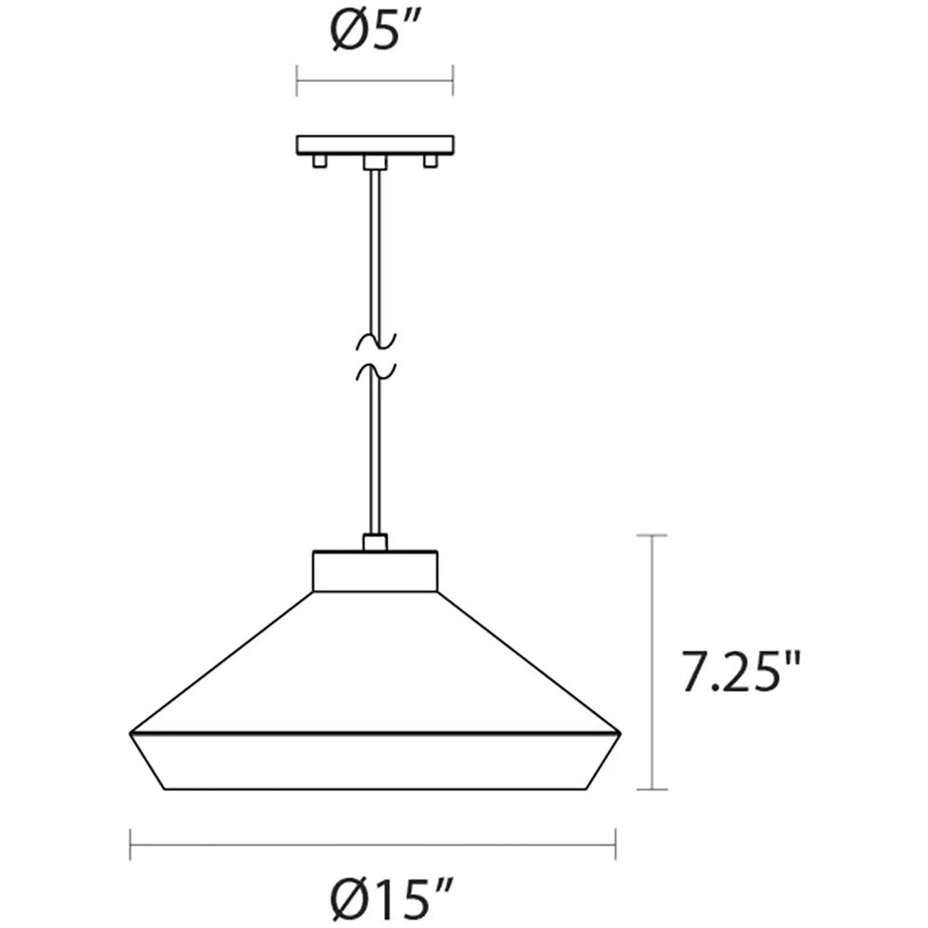 Koma 1 Light 15 inch Satin Black Pendant Ceiling Light