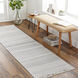 Lily 96 X 30 inch Light Grey Rug, Runner