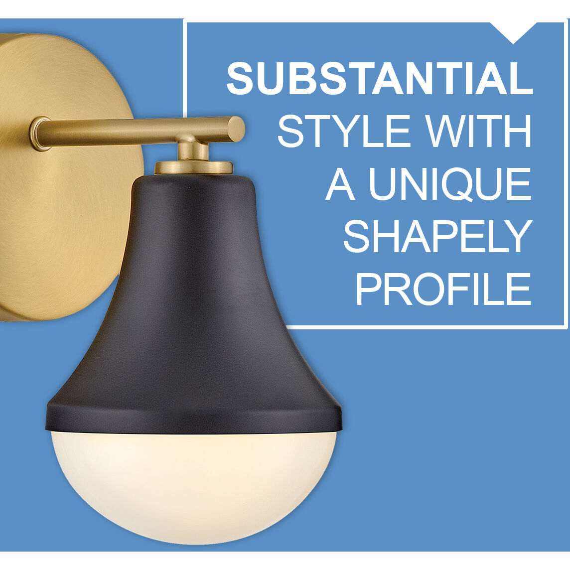 Haddie LED 14.5 inch Black Bath Light Wall Light