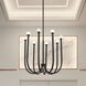 Dahlia LED 28 inch Plaster Black Chandelier Ceiling Light