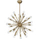 Galea 24 Light 23 inch Warm Brass Chandelier Ceiling Light, Essentials