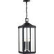 Gibbes Street 3 Light 10 inch Textured Black Outdoor Hanging Lantern, Design Series