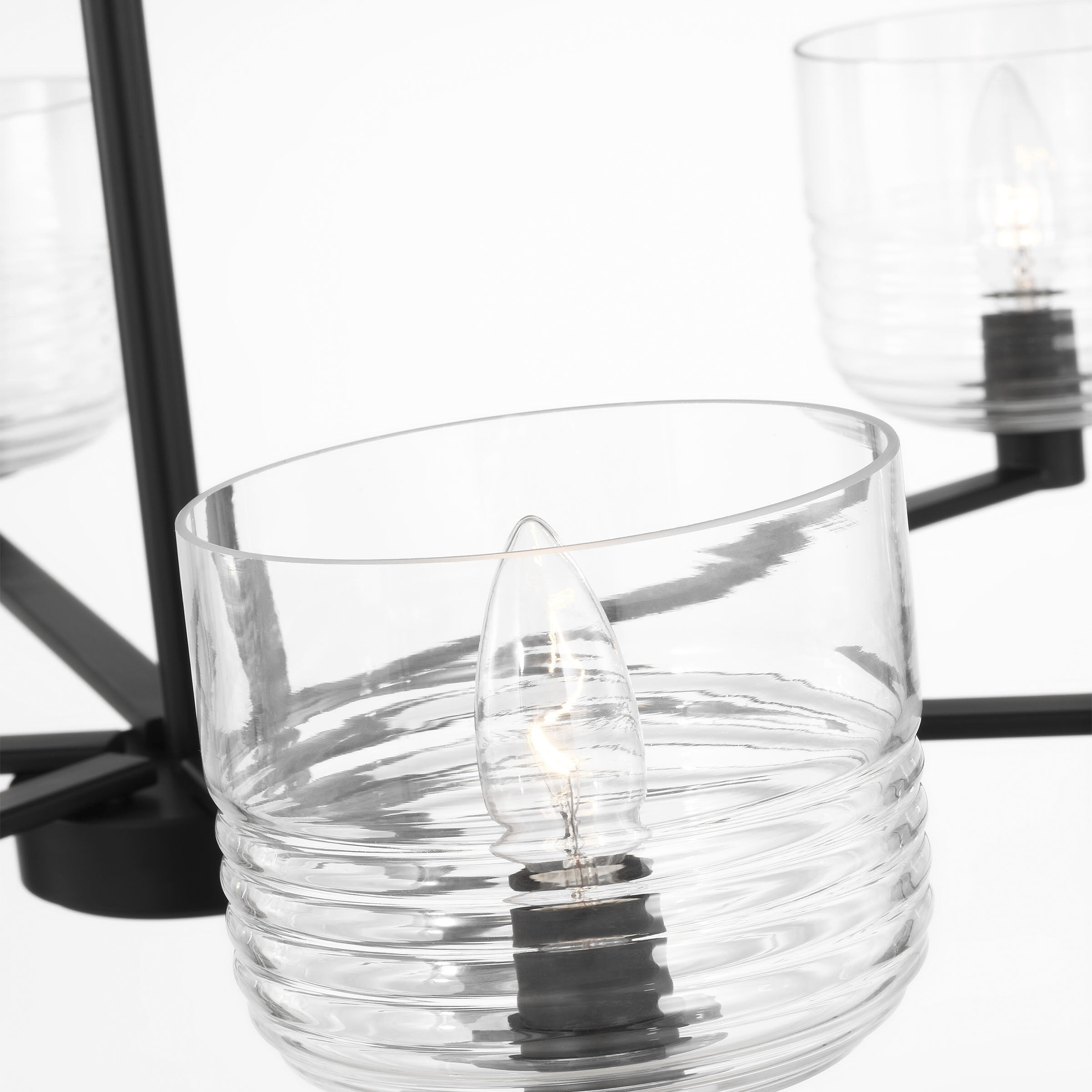 Drew & Jonathan Lochdale 6 Light 33.88 inch Midnight Black Chandelier Ceiling Light, Large