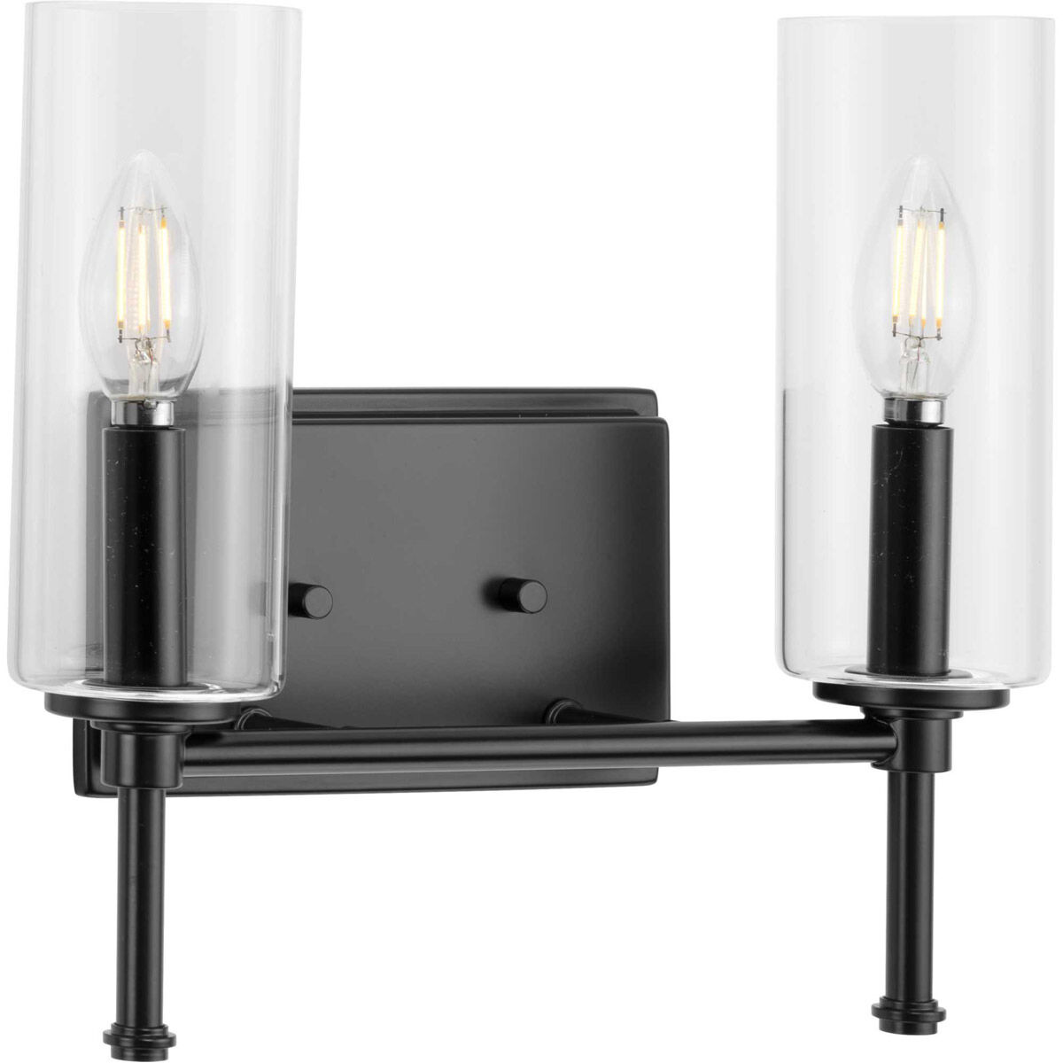 Elara 2 Light 13 inch Matte Black Bath Vanity Wall Light