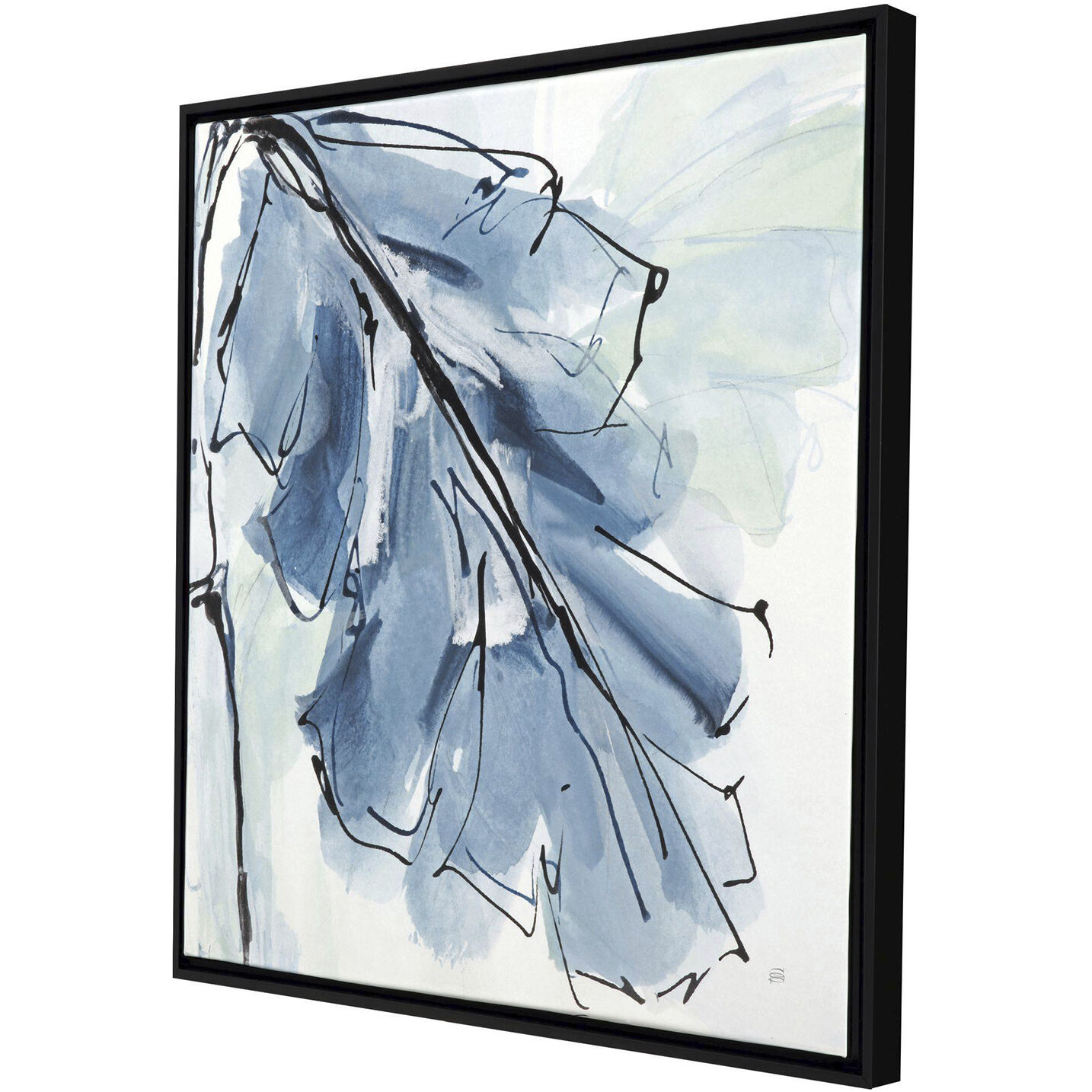 Luxe Banana Leaf Blue and Green Canvas, Propac