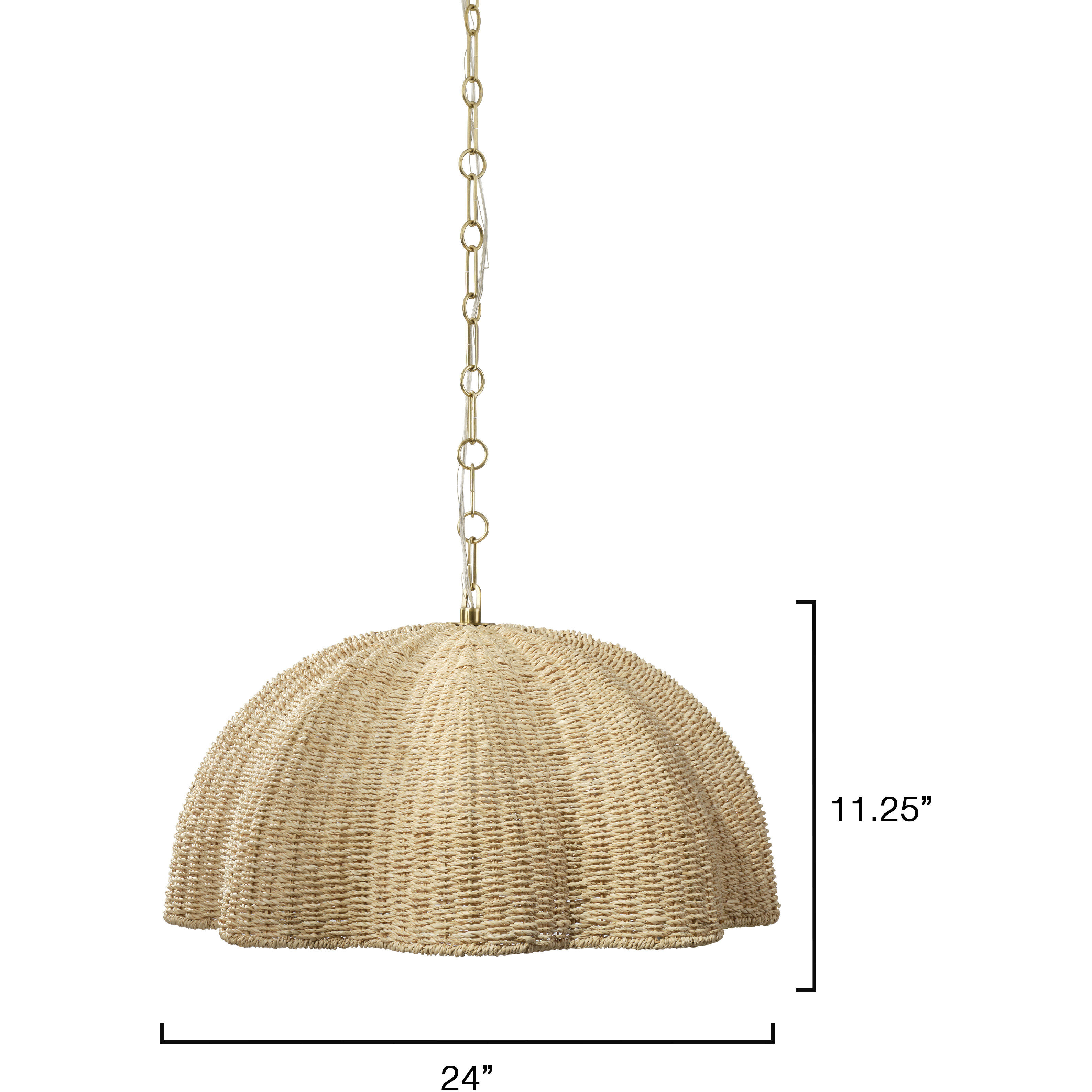 Rosemary 1 Light 24 inch Antique Brass Pendant Ceiling Light, Inline