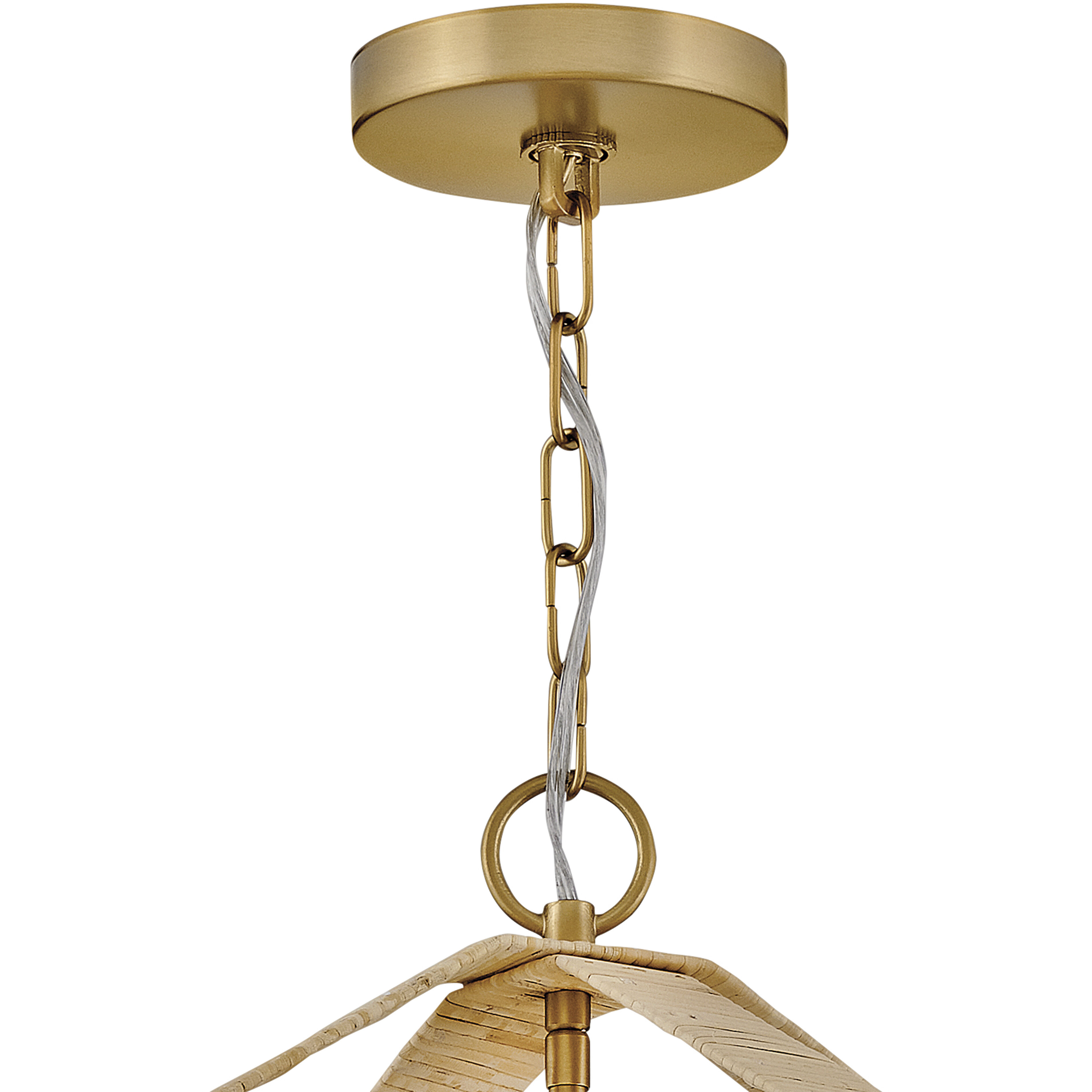 Sammi 2 Light 20 inch Lacquered Brass Pendant Ceiling Light