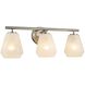 Brooke 3 Light 22.5 inch Brushed Nickel Bathroom Vanity Wall Light