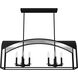 Dukestown 8 Light 41 inch Natural Iron Linear Chandelier Ceiling Light