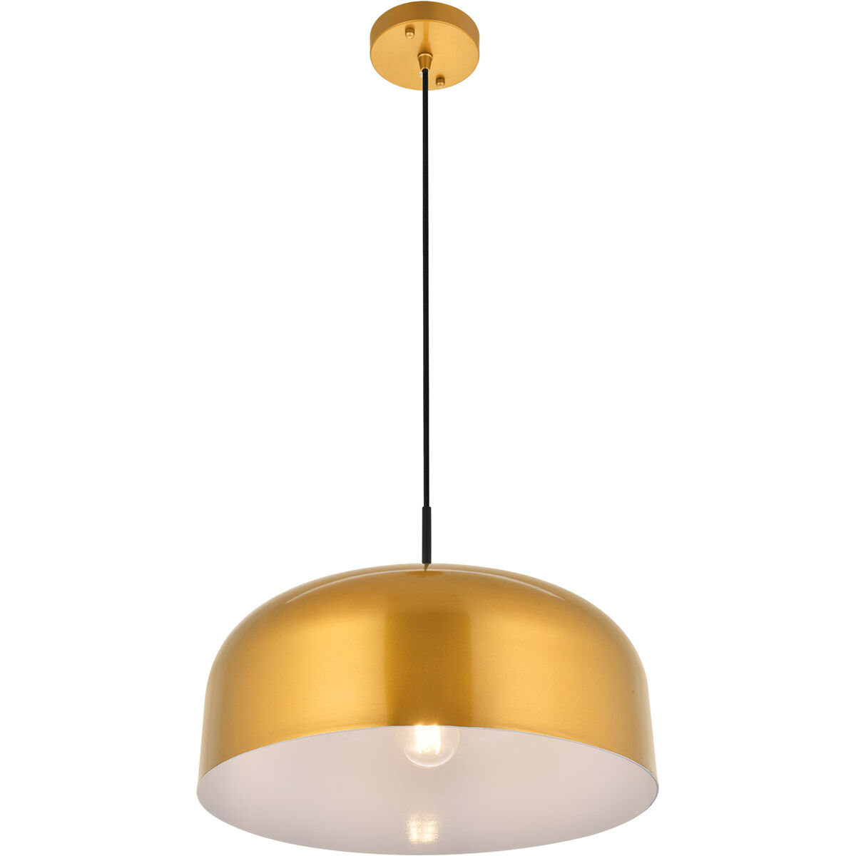 Etude 1 Light 16.5 inch Satin Gold Pendant Ceiling Light