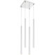 Forest LED 9.5 inch Chrome Chandelier Ceiling Light in 4, 15, Matte White Steel