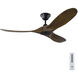 Maverick 52 inch Matte Black with Dark Walnut Blades Ceiling Fan