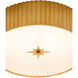 Caravel 1 Light 14 inch Gold Leaf/Frosted Glass Flush Mount Ceiling Light
