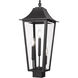 Gannon 3 Light 25.25 inch Black Outdoor Post Mounted Fixture