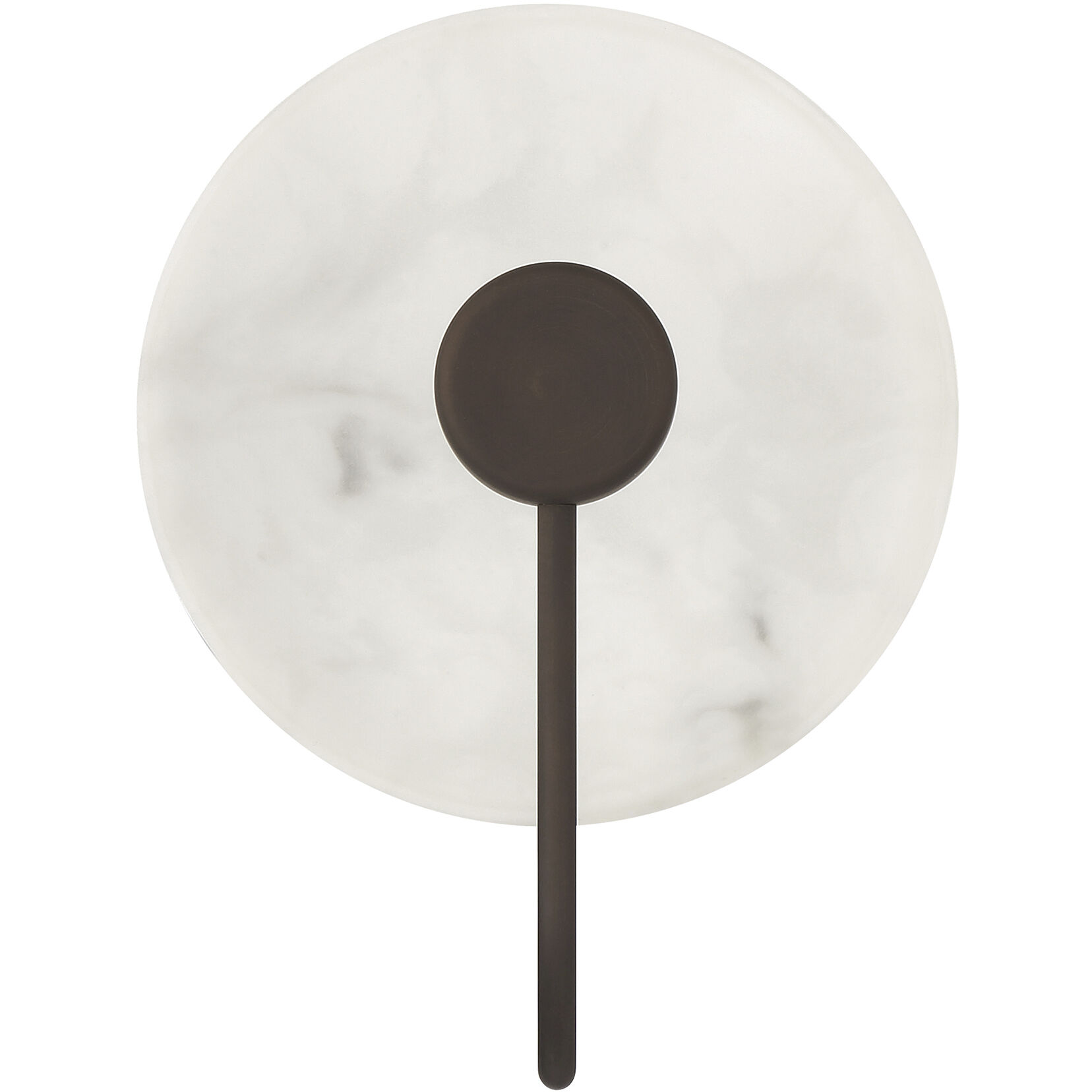 Amara Crest 1 Light 8 inch Matte Black and Cast Alabaster Sconce Wall Light, Medium