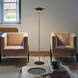 Rancho Mirage 61 inch 9 watt Matte Black and Weathered Brass Floor Lamp Portable Light