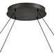 Althea LED 53 inch Satin Black Chandelier Ceiling Light