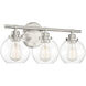 Carson 3 Light 22.5 inch Satin Nickel Bathroom Vanity Light Wall Light, Essentials