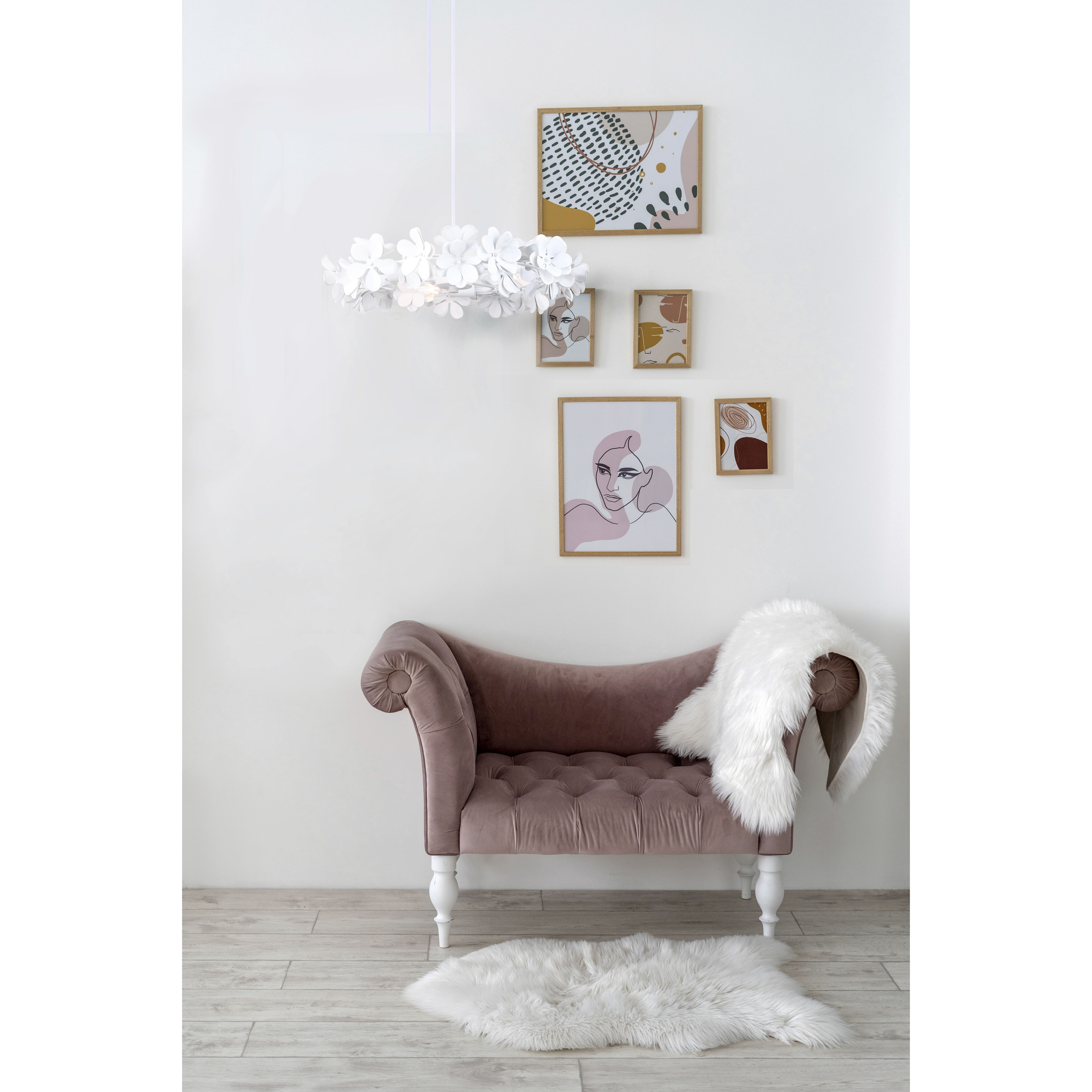 Cassia 3 Light 20 inch White Chandelier Ceiling Light