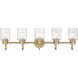 Kinsley 5 Light 35 inch Heirloom Gold Bath Vanity Wall Light in Heritage Gold