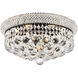 Primo 8 Light 16 inch Black and Clear Flush Mount Ceiling Light