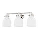Elli 3 Light Polished Nickel Vanity Light Wall Light