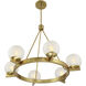 Darien 6 Light 32 inch Warm Brass Chandelier Ceiling Light