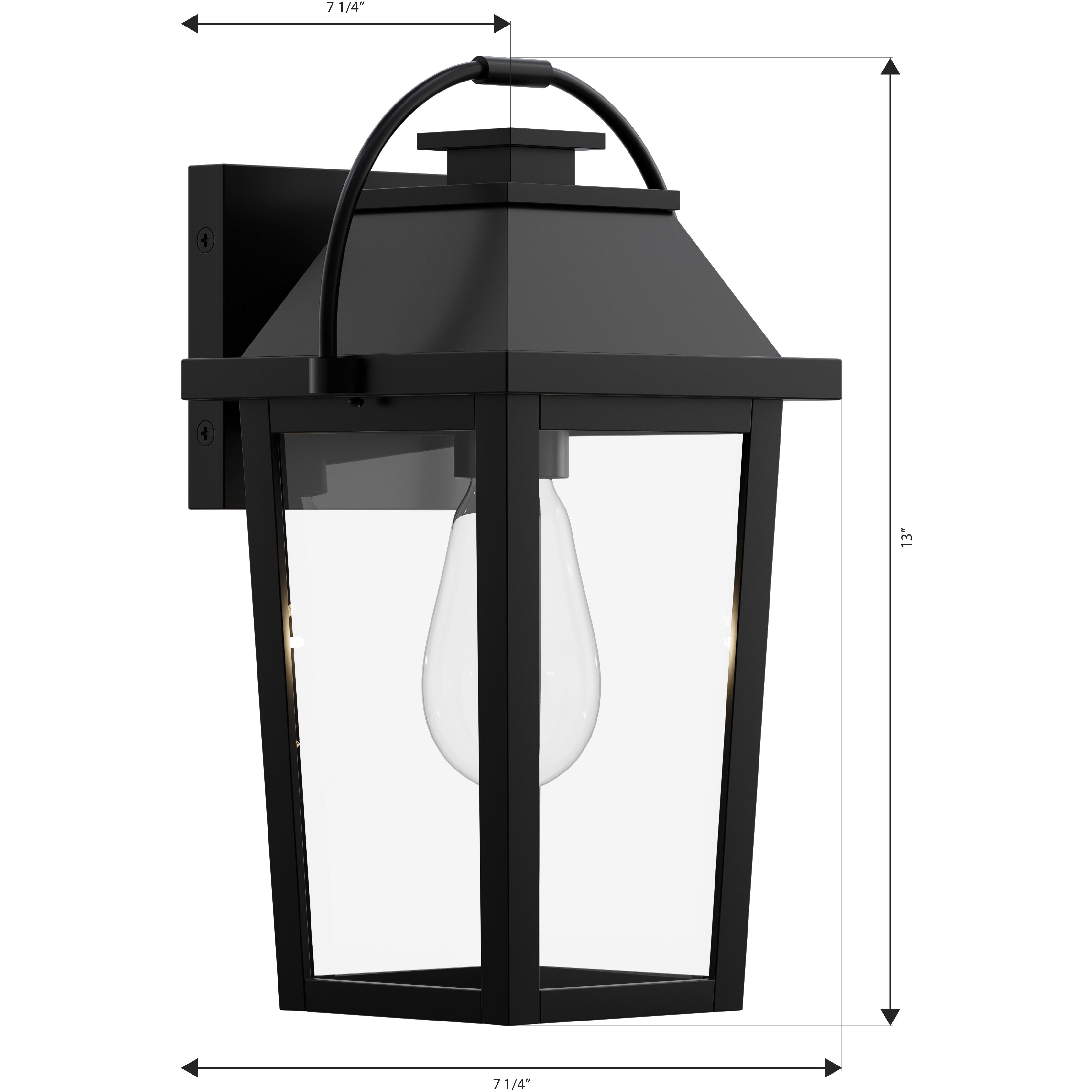 Branwyn 1 Light 13 inch Sand Coal Black Outdoor Wall Lantern