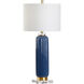 Town Square 31 inch 100.00 watt Blue Glaze/Clear Table Lamp Portable Light