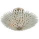 Dahlia 3 Light 22 inch Contemporary Silver Semi-Flush Mount Ceiling Light