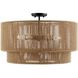 Eco Collection - Milos Family 6 Light 24 inch Matte Black Semi-Flush Ceiling Light in 24" D x 24" W x 14" H, EVOLV